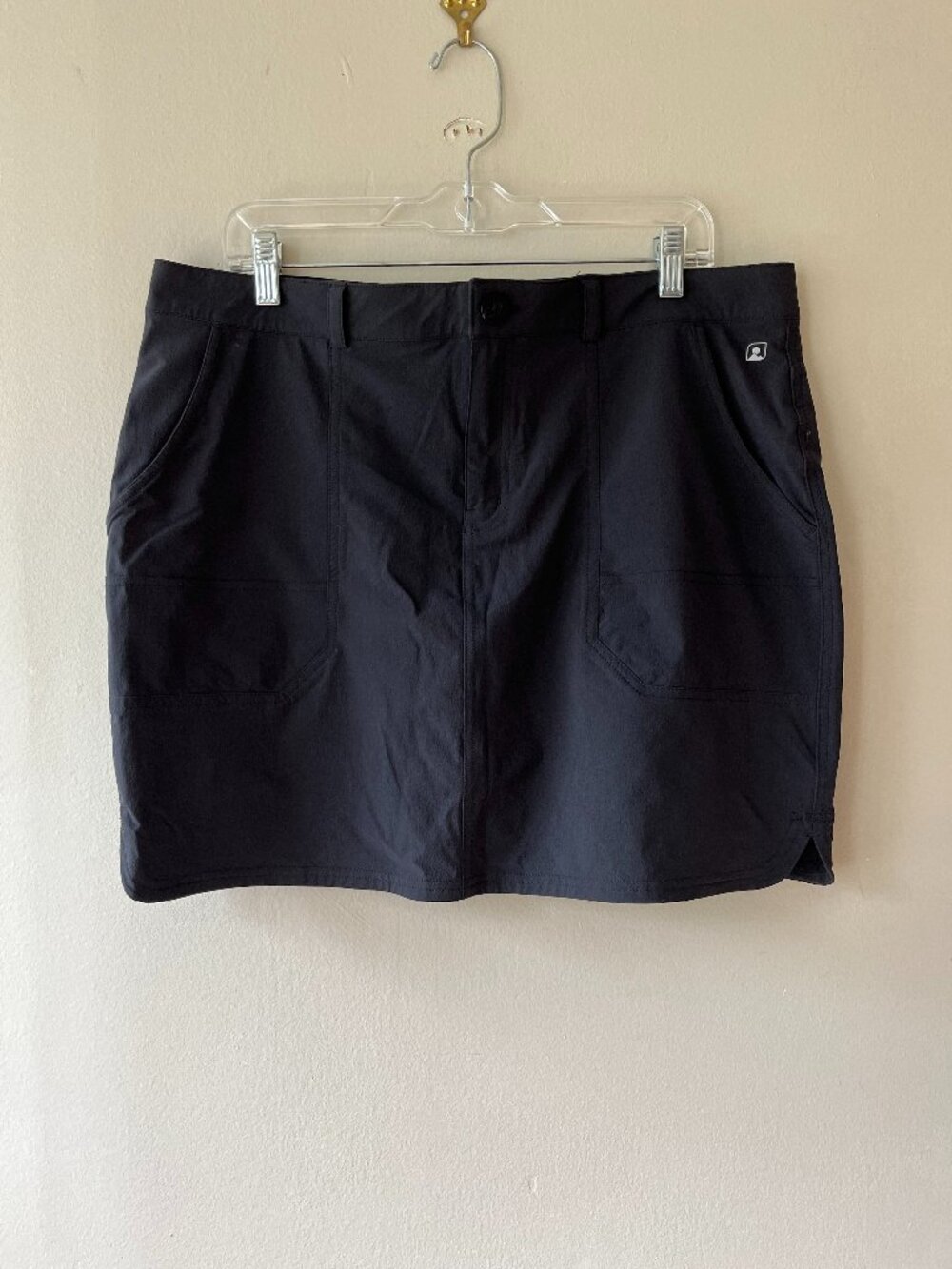 EMS Sz 14‎ Eastern Mountain Sports Active Wear Casual Black Skort Pockets